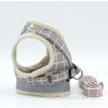 Breathable reflective plaid polyester puppy dog harness